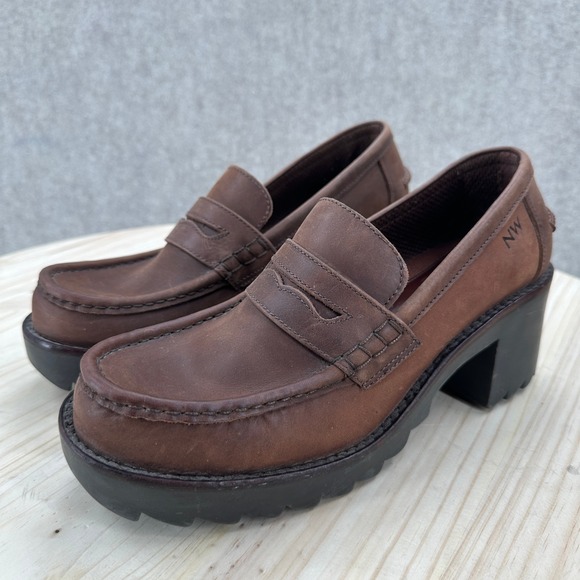Nine West Shoes - Nine West Mockenzie Bratz 10 M Chunky Platform Penny Loafers Lug Sole Block Y2K